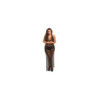 Nuisette longue grande taille fendue transparente 